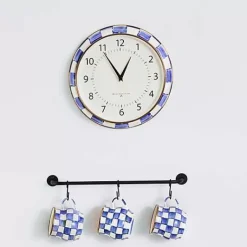 MacKenzie-Childs Royal Check School Wall Clock< Room Accents