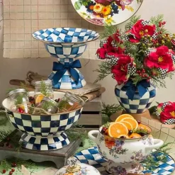 MacKenzie-Childs Royal Check Serving Platter< Bar Entertaining|Serveware