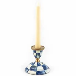 MacKenzie-Childs Royal Check Short Candlestick< Candles & Fragrances