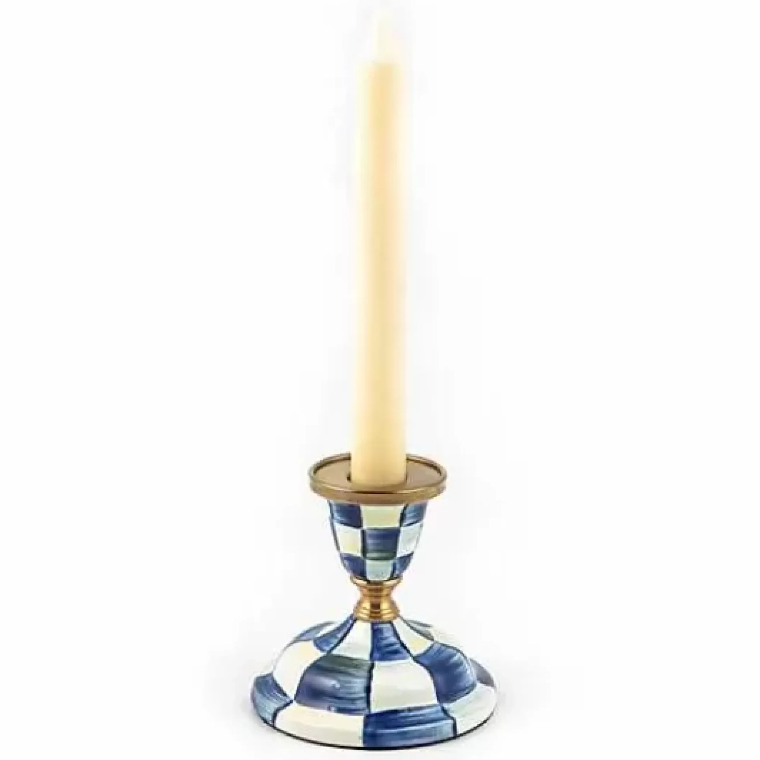 MacKenzie-Childs Royal Check Short Candlestick< Candles & Fragrances