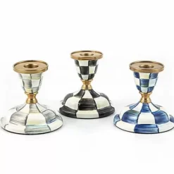 MacKenzie-Childs Royal Check Short Candlestick< Candles & Fragrances