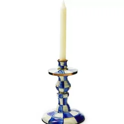 MacKenzie-Childs Royal Check Small Candlestick< Candles & Fragrances