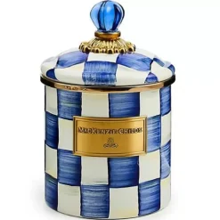 MacKenzie-Childs Royal Check Small Canister< Room Accents|Kitchen Storage & Organization