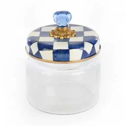 MacKenzie-Childs Royal Check Small Kitchen Canister< Room Accents|Kitchen Storage & Organization