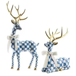 MacKenzie-Childs Royal Check Standing Deer< Holiday|Room Accents