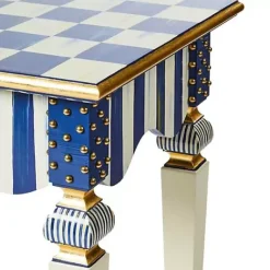 MacKenzie-Childs Royal Check Stripe Console Table< Storage Furniture|Living Room