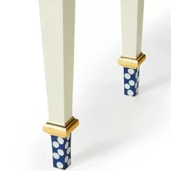 MacKenzie-Childs Royal Check Stripe Console Table< Storage Furniture|Living Room
