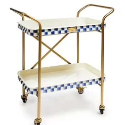 MacKenzie-Childs Royal Check 2-Tier Kitchen Cart< Dining Room & Kitchen|Bar Entertaining