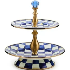 MacKenzie-Childs Royal Check Two Tier Sweet Stand< Bar Entertaining|Serveware
