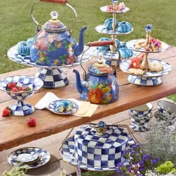 MacKenzie-Childs Royal Check Two Tier Sweet Stand< Bar Entertaining|Serveware