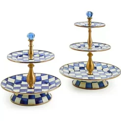 MacKenzie-Childs Royal Check Two Tier Sweet Stand< Bar Entertaining|Serveware
