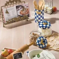 MacKenzie-Childs Royal Check Utensil Holder< Kitchen Storage & Organization