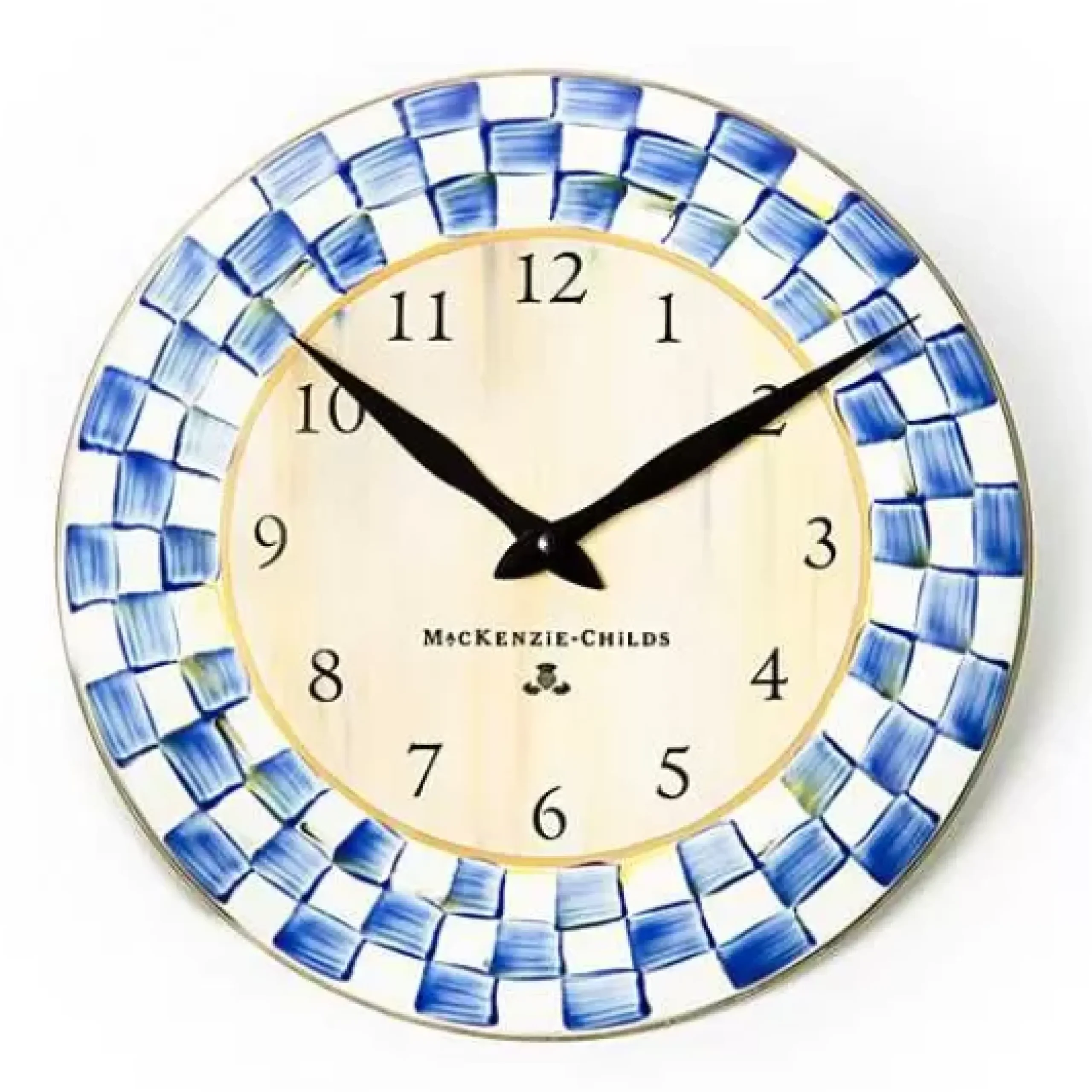 MacKenzie-Childs Royal Check Wall Clock< Room Accents