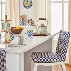 MacKenzie-Childs Royal Check Wall Clock< Room Accents