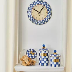 MacKenzie-Childs Royal Check Wall Clock< Room Accents