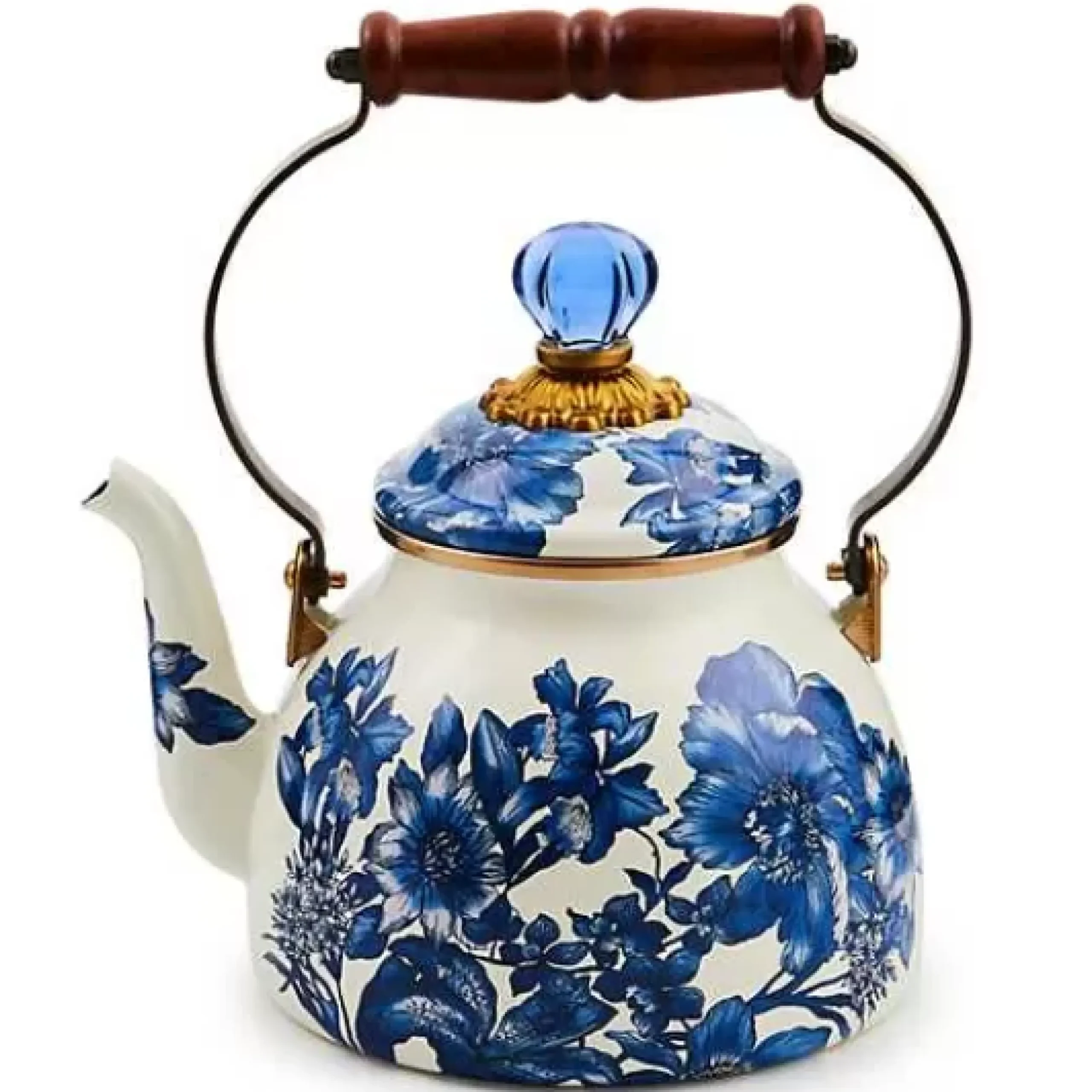 MacKenzie-Childs Royal English Garden 2 Quart Tea Kettle< The Coffee Shop|Tea Kettles