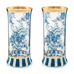 MacKenzie-Childs Royal English Garden Highball Glass, Set of 2< Easter|Spring