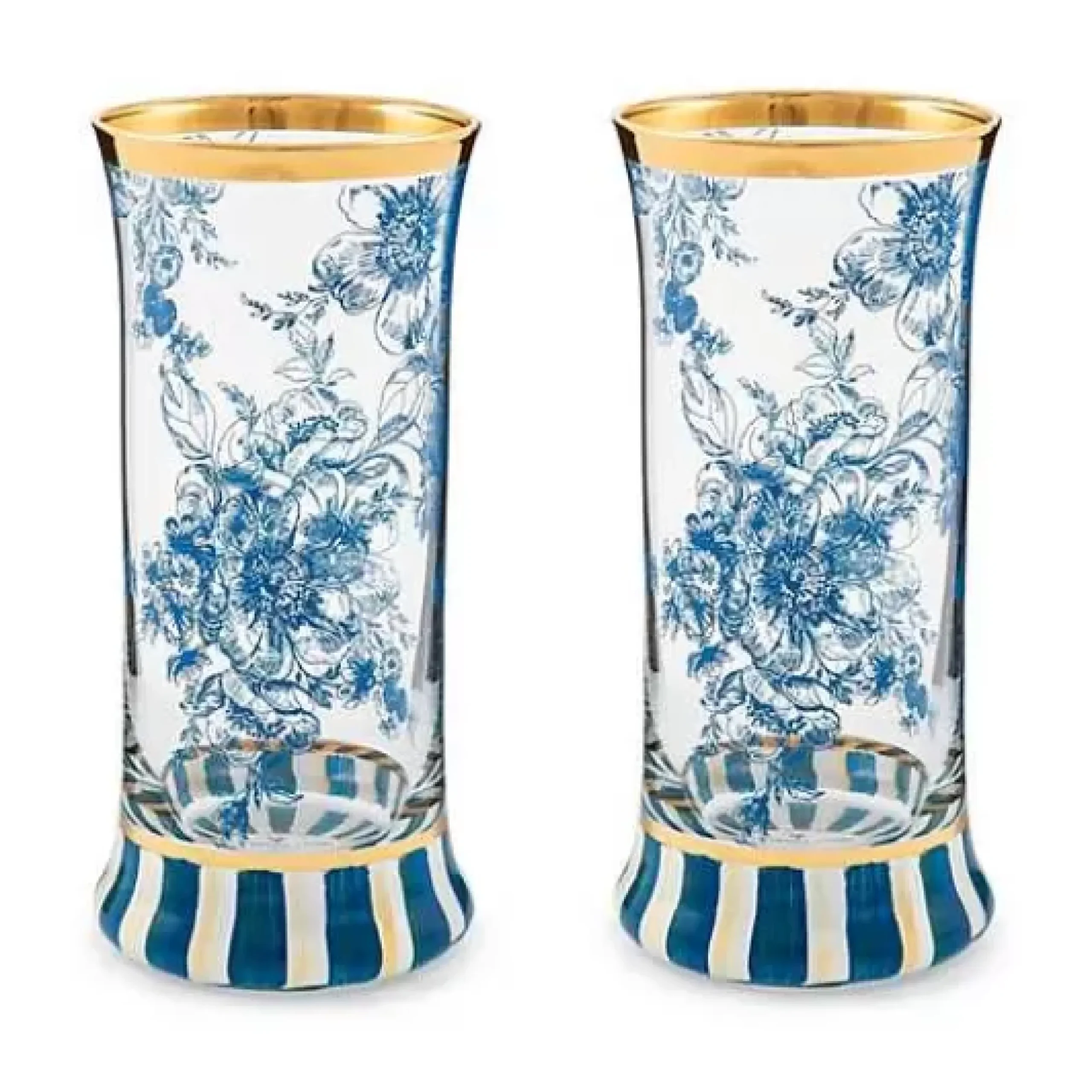 MacKenzie-Childs Royal English Garden Highball Glass, Set of 2< Easter|Spring