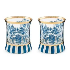 MacKenzie-Childs Royal English Garden Tumbler Glass, Set of 2< Easter|Spring