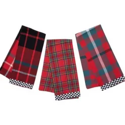 MacKenzie-Childs Royal Stewart Woven Dish Towels, Set of 3< Holiday|Kitchen & Dining Sets