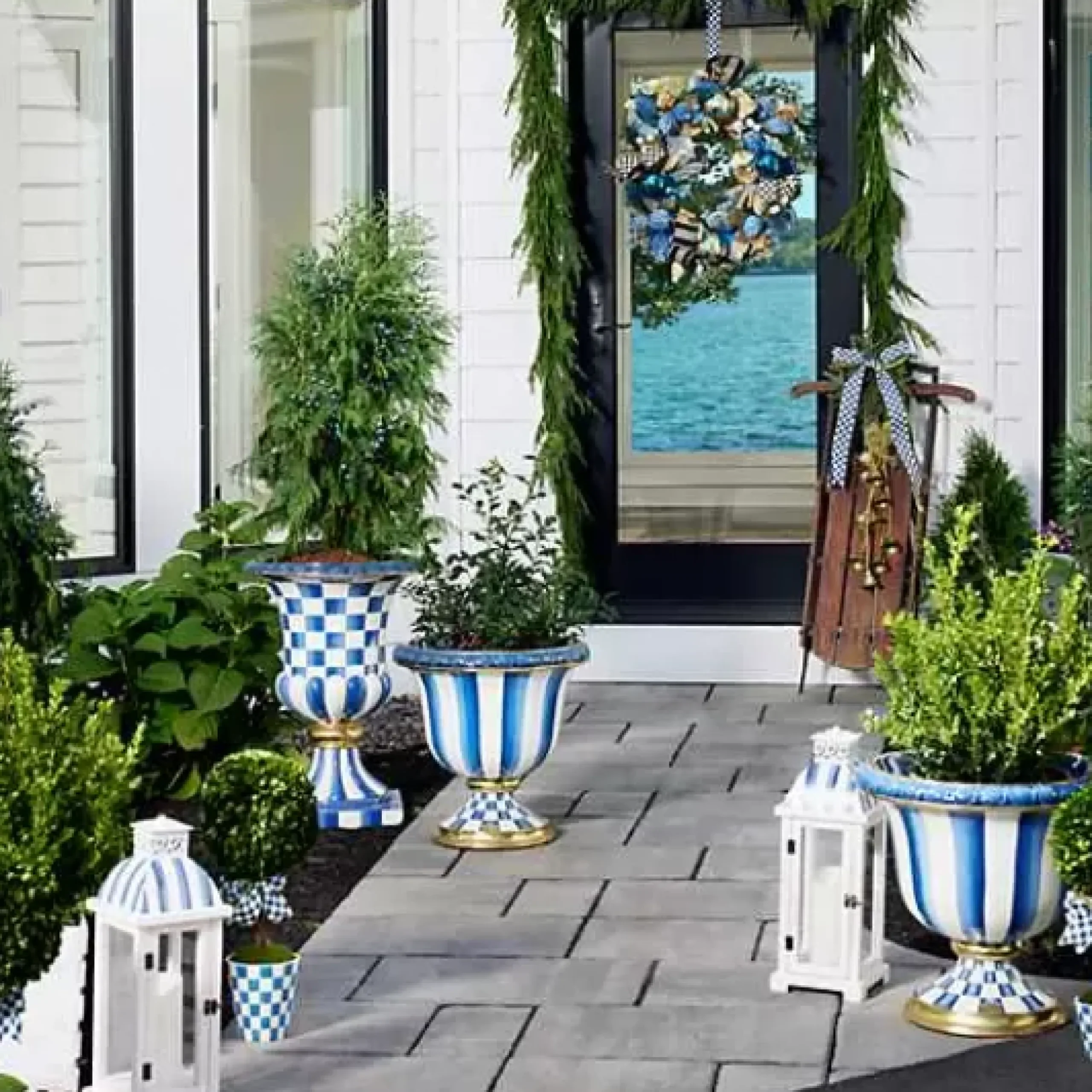 MacKenzie-Childs Royal Stripe Lantern< Spring|The Fall Shop