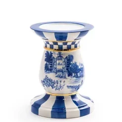 MacKenzie-Childs Royal Toile Short Pillar Candle Holder< Room Accents|Table Accessories