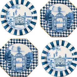 MacKenzie-Childs Royal Toile Small Plates, Set of 4< Serveware|Dinnerware & Flatware
