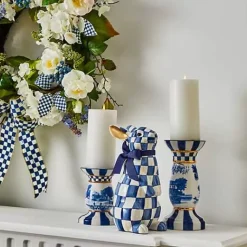 MacKenzie-Childs Royal Toile Tall Pillar Candle Holder< Room Accents|Table Accessories