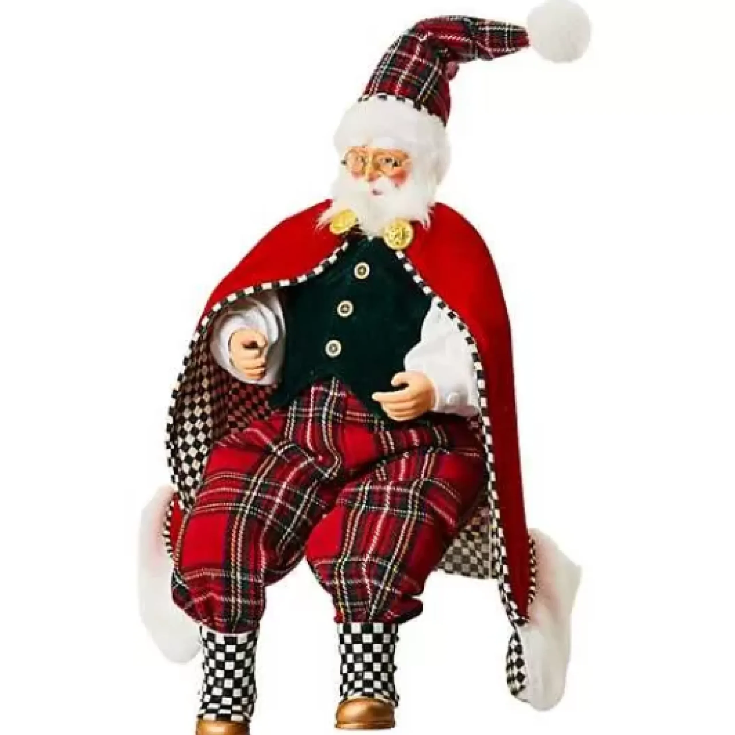 MacKenzie-Childs Scottish Sitting Santa< Holiday|Room Accents