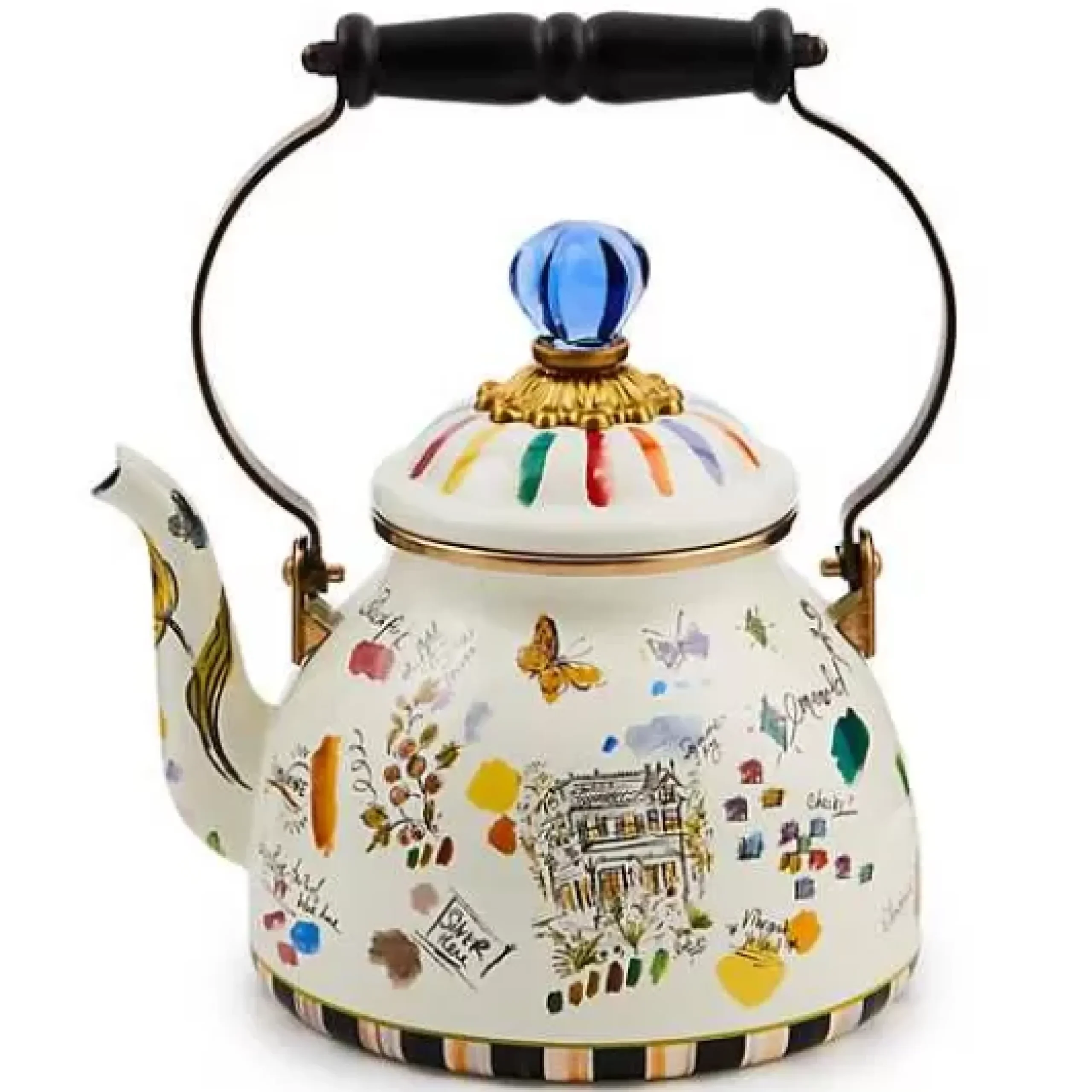 MacKenzie-Childs Sketchbook 2 Quart Tea Kettle< Fall Entertaining|Tea Kettles