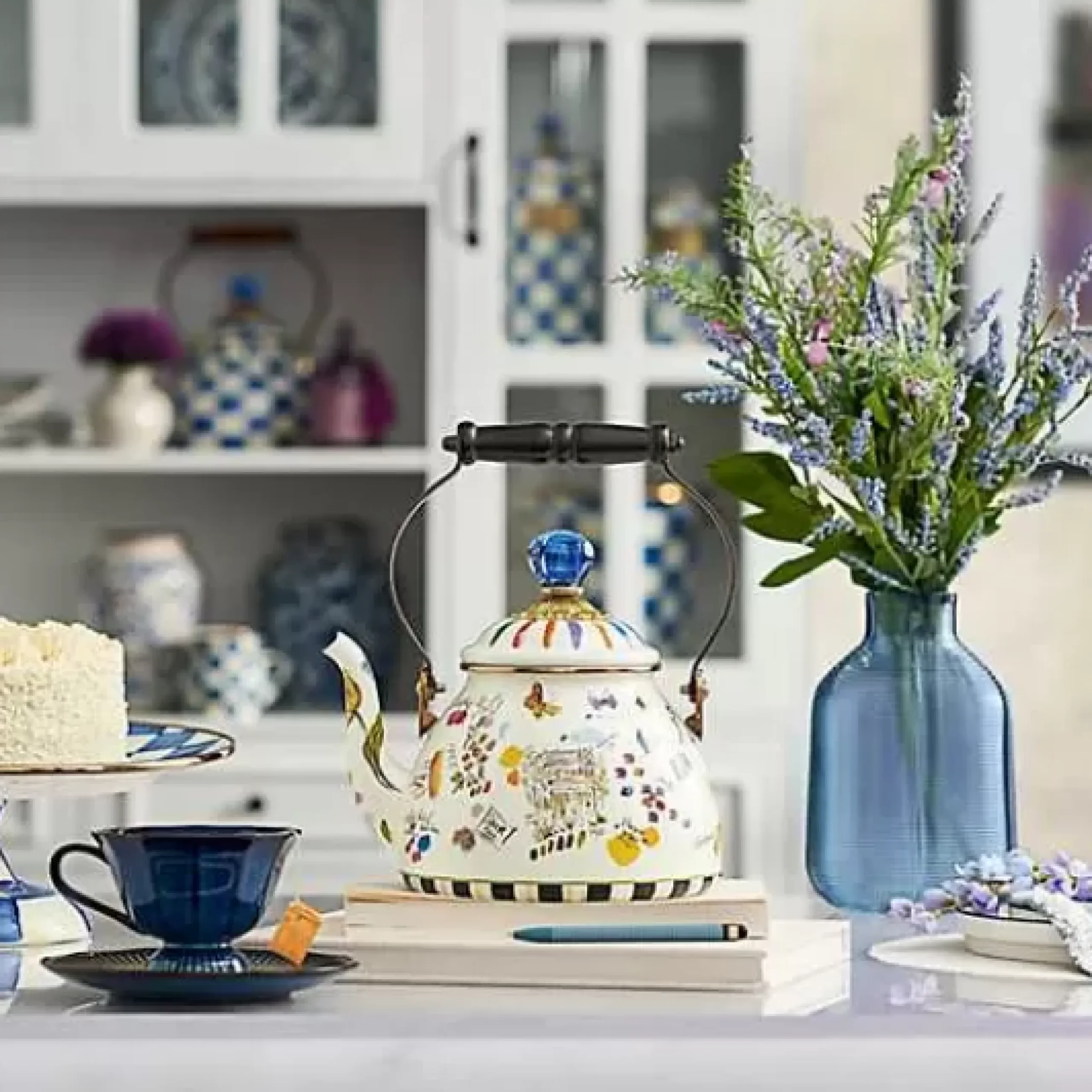 MacKenzie-Childs Sketchbook 2 Quart Tea Kettle< Fall Entertaining|Tea Kettles