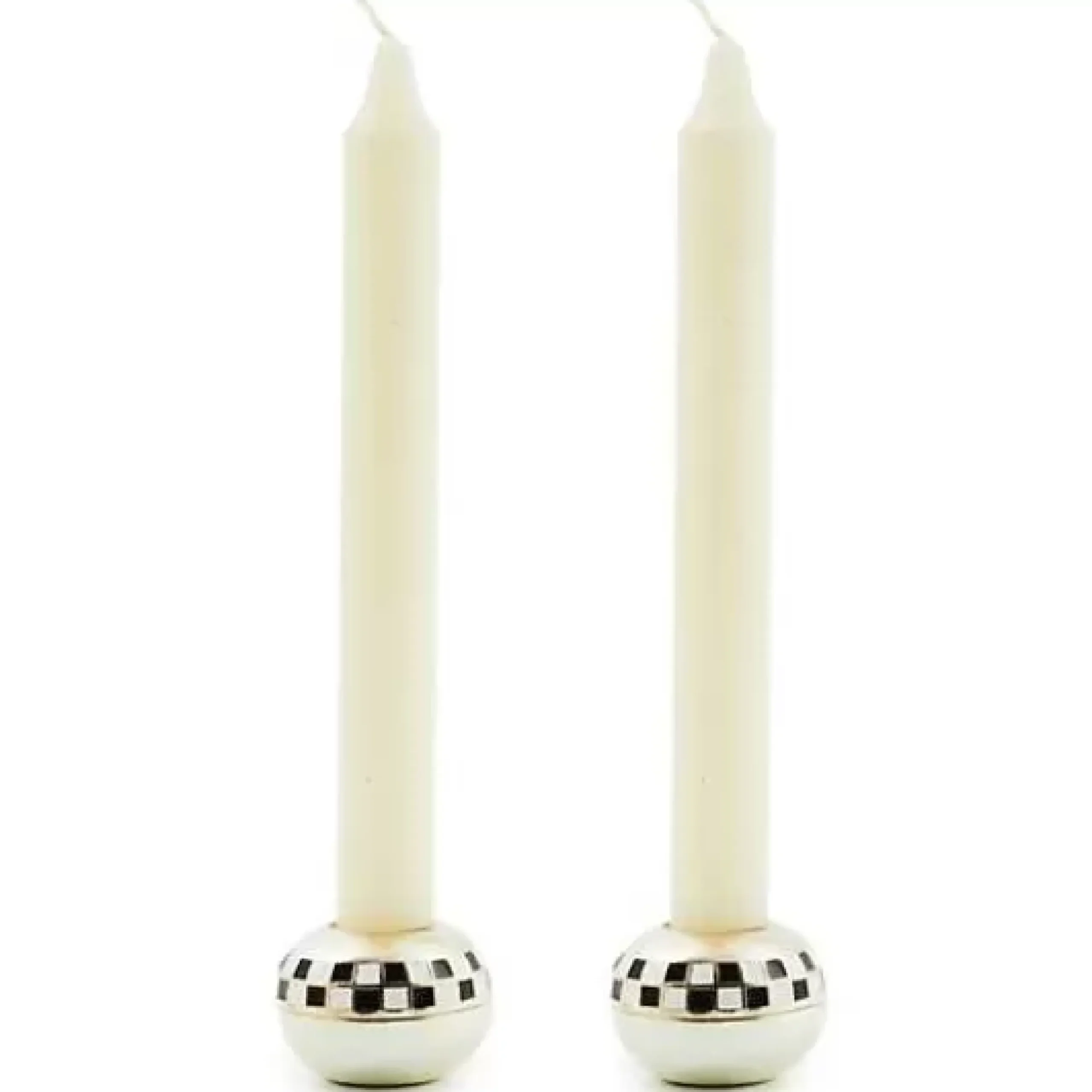 MacKenzie-Childs Small Sphere Check Candle Holders, Set of 2< Candles & Fragrances|Room Accents