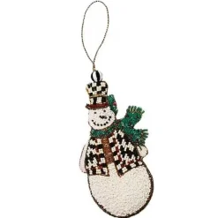 MacKenzie-Childs Snowman Beaded Ornament< Holiday