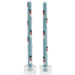 MacKenzie-Childs Snowman Dinner Candles, Set of 2< Holiday|Candles & Fragrances