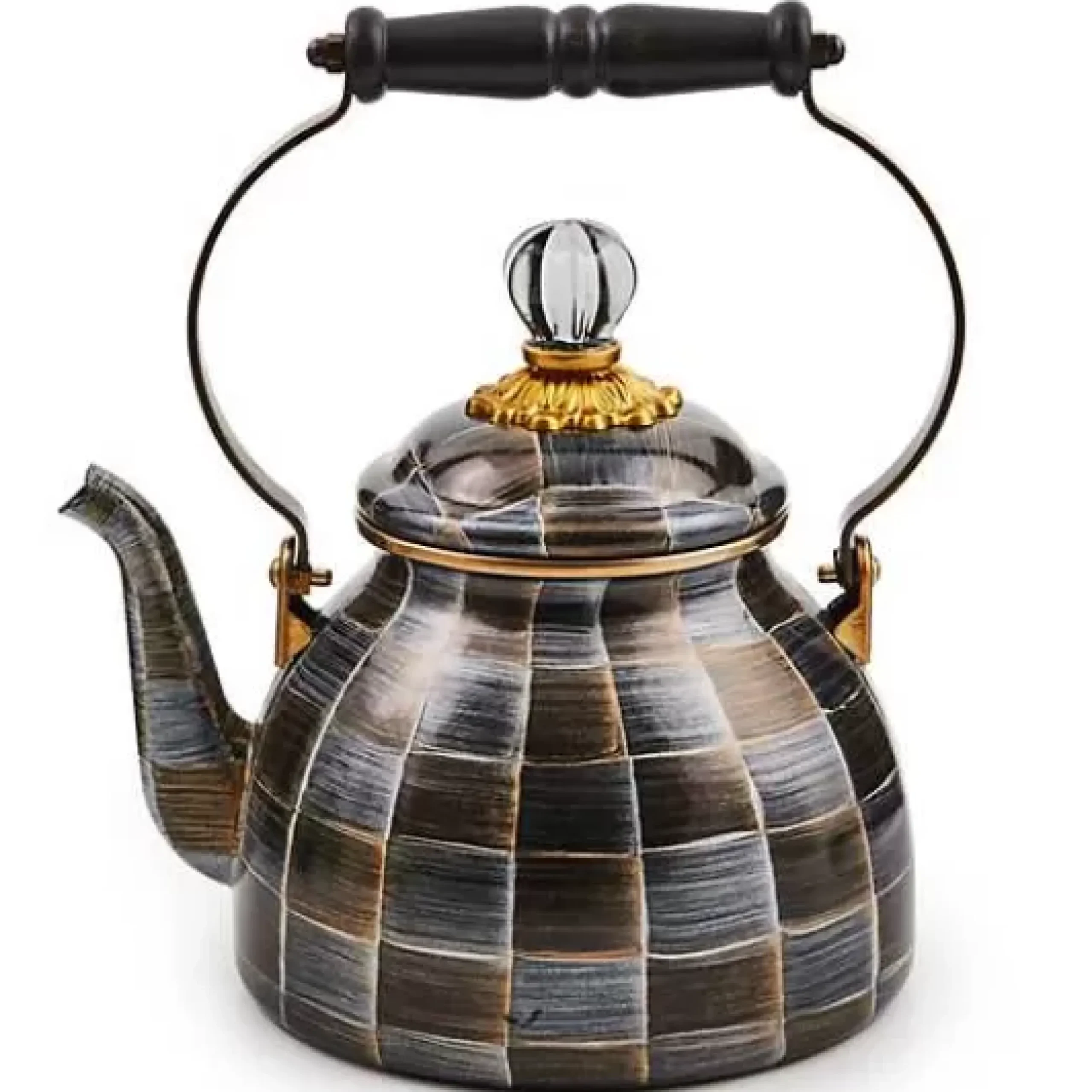 MacKenzie-Childs Sophisticheck 2 Quart Tea Kettle< Fall Entertaining|Tea Kettles