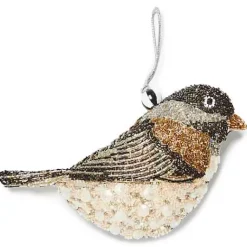 MacKenzie-Childs Sparrow Bird Beaded Ornament< Holiday