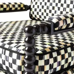 MacKenzie-Childs Spindle Check Outdoor Chair< Outdoor|Spring