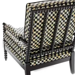 MacKenzie-Childs Spindle Check Outdoor Chair< Outdoor|Spring