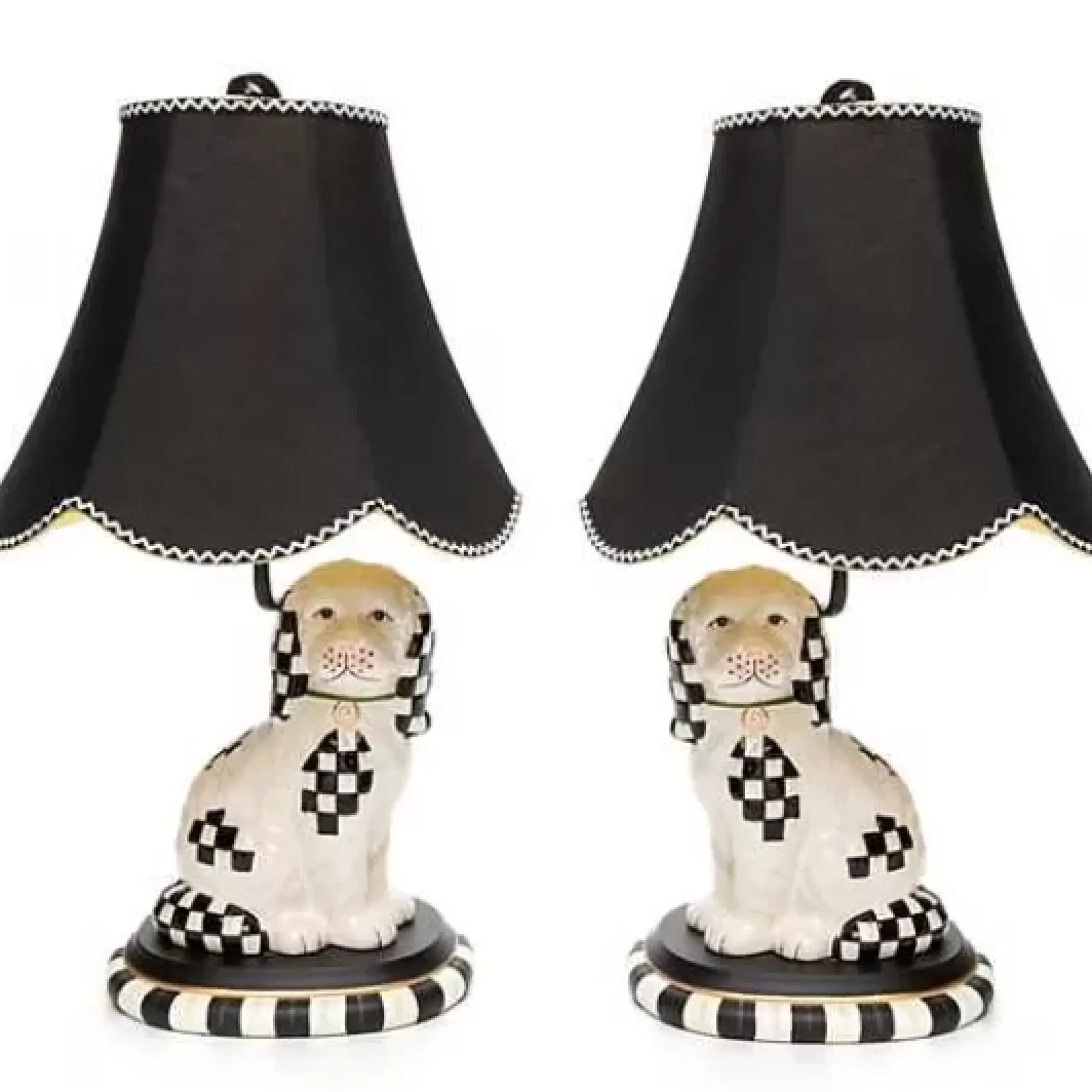MacKenzie-Childs Staffordshire Dog Lamps, Set of 2< Lighting