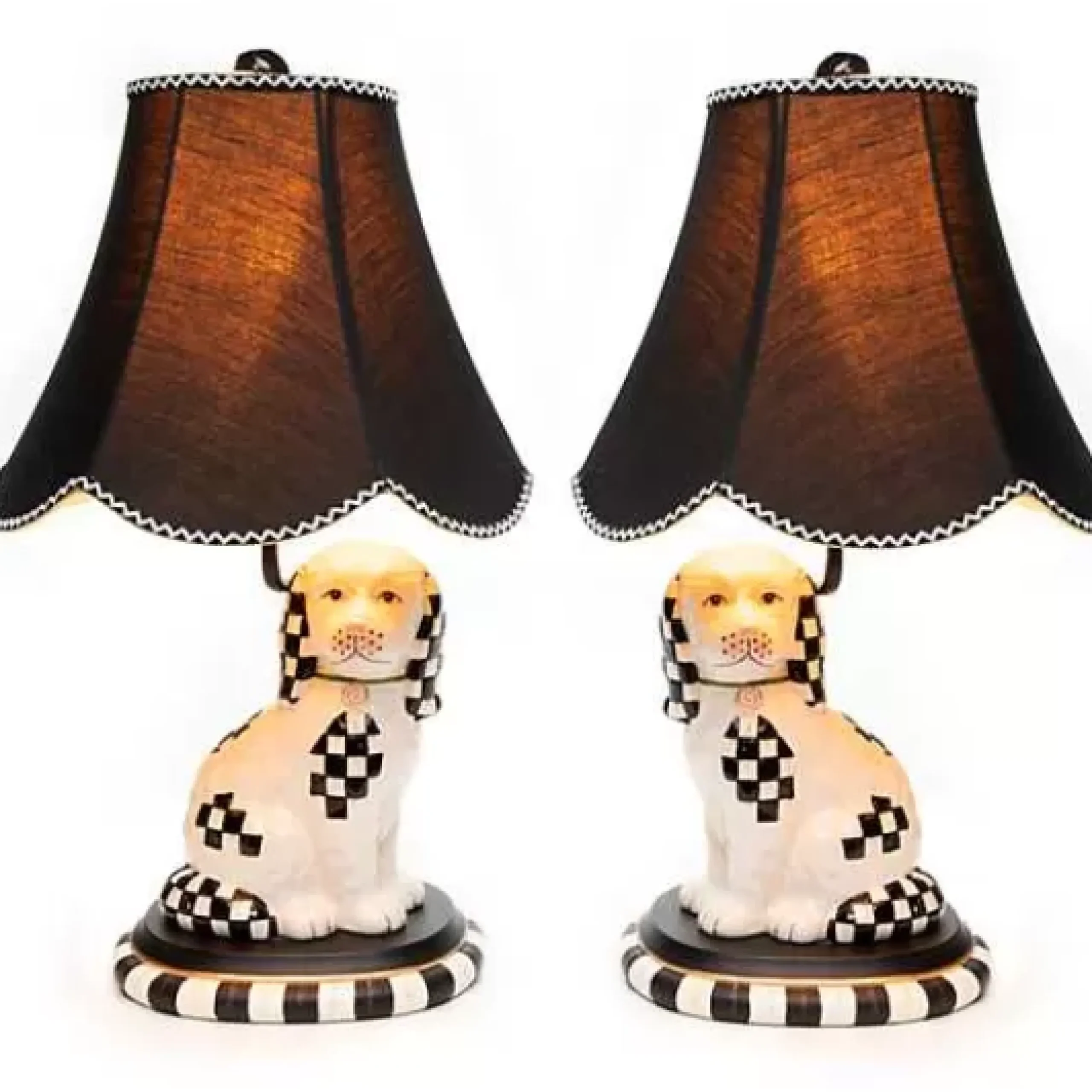 MacKenzie-Childs Staffordshire Dog Lamps, Set of 2< Lighting