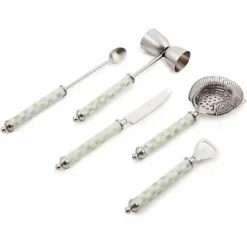 MacKenzie-Childs Sterling Check 3260 Bar Tool Set< Kitchen & Dining Sets|Fall Entertaining