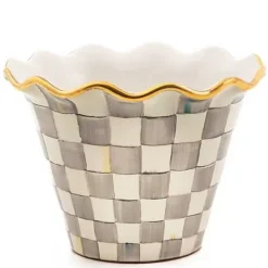 MacKenzie-Childs Sterling Check 8 Ceramic Garden Pot< Spring|The Fall Shop