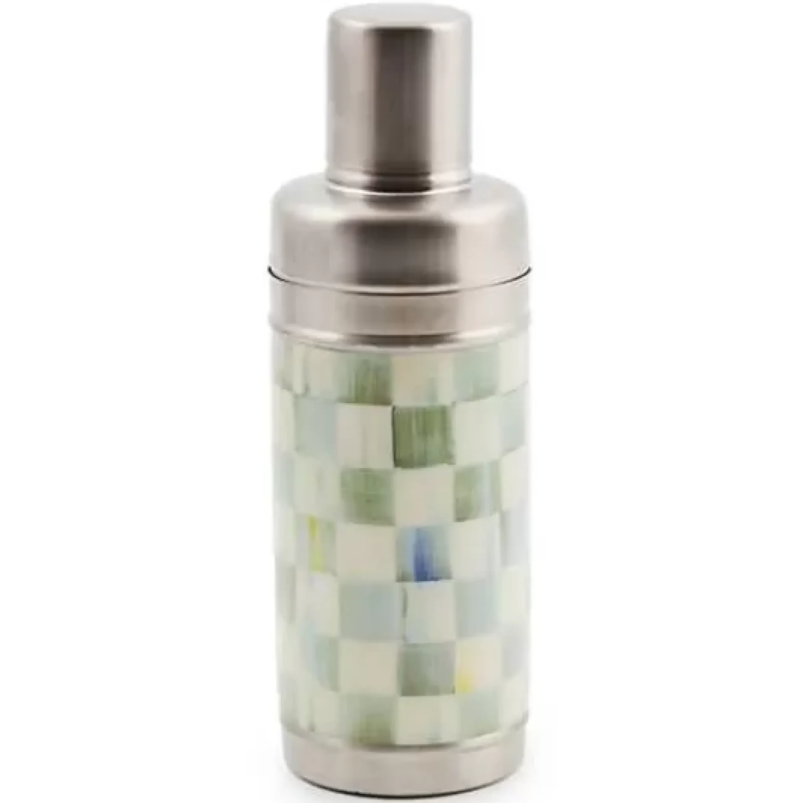 MacKenzie-Childs Sterling Check 3260 Cocktail Shaker< Fall Entertaining|Bar Entertaining