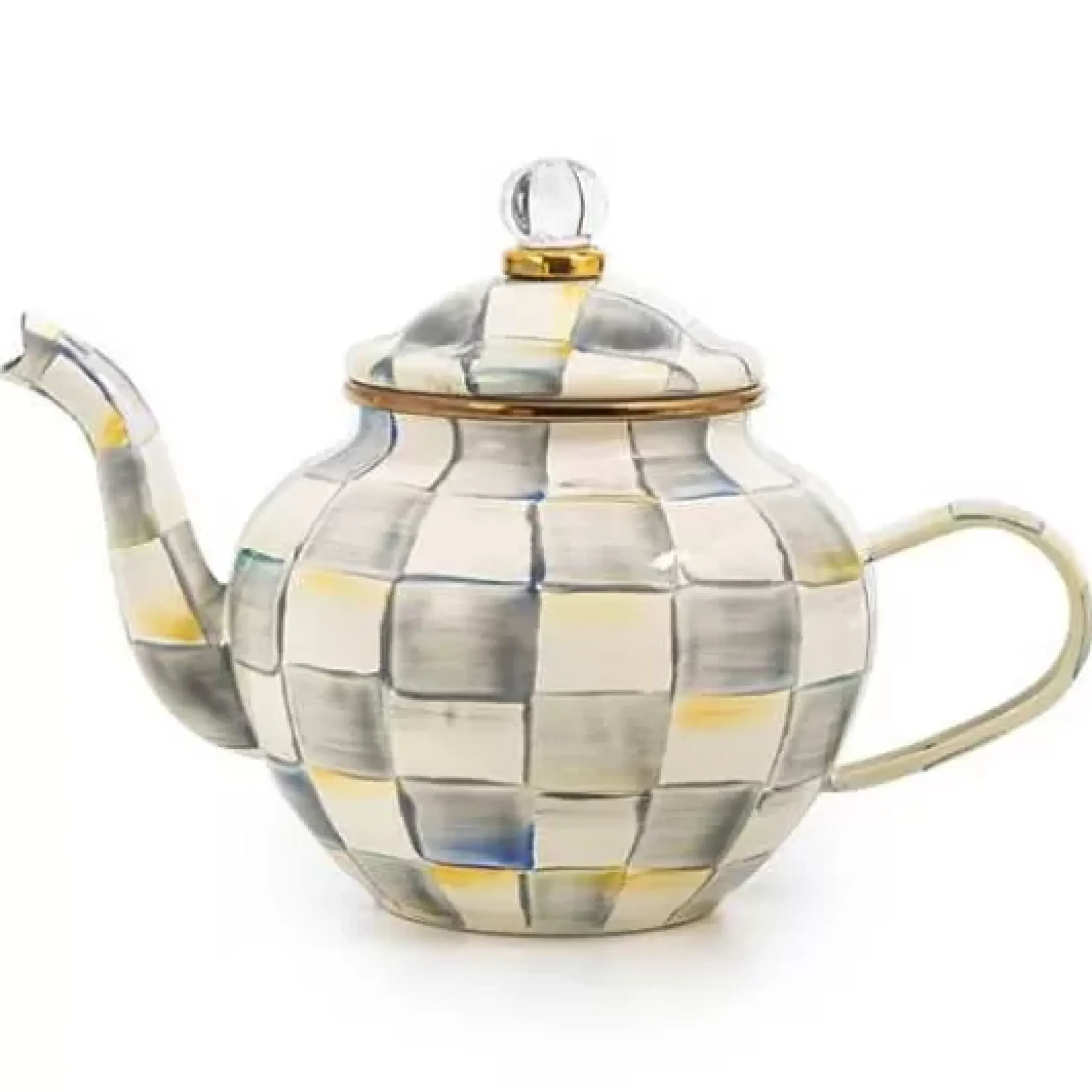 MacKenzie-Childs Sterling Check 4 Cup Teapot< The Coffee Shop|Tea Kettles