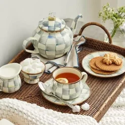 MacKenzie-Childs Sterling Check 4 Cup Teapot< The Coffee Shop|Tea Kettles