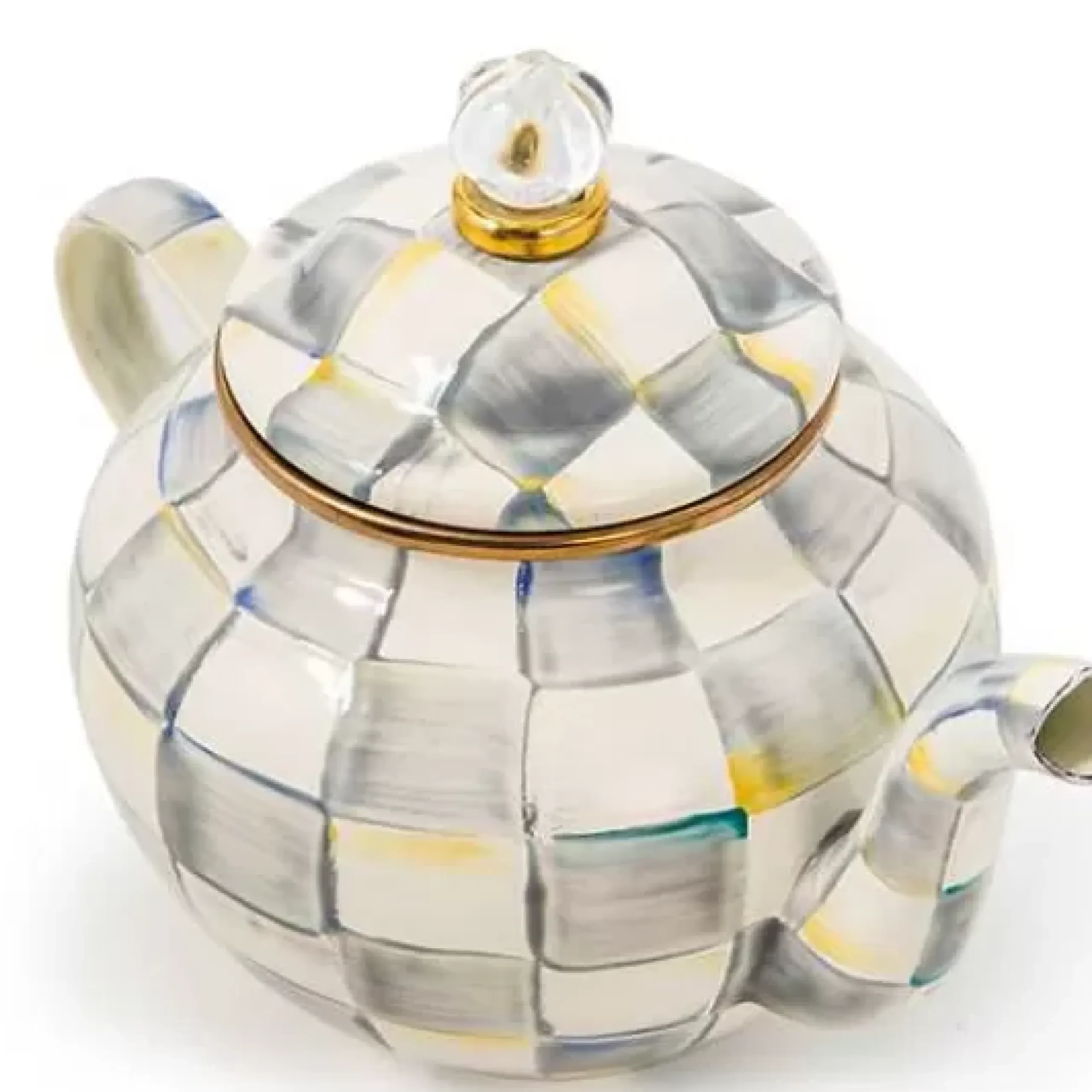 MacKenzie-Childs Sterling Check 4 Cup Teapot< The Coffee Shop|Tea Kettles