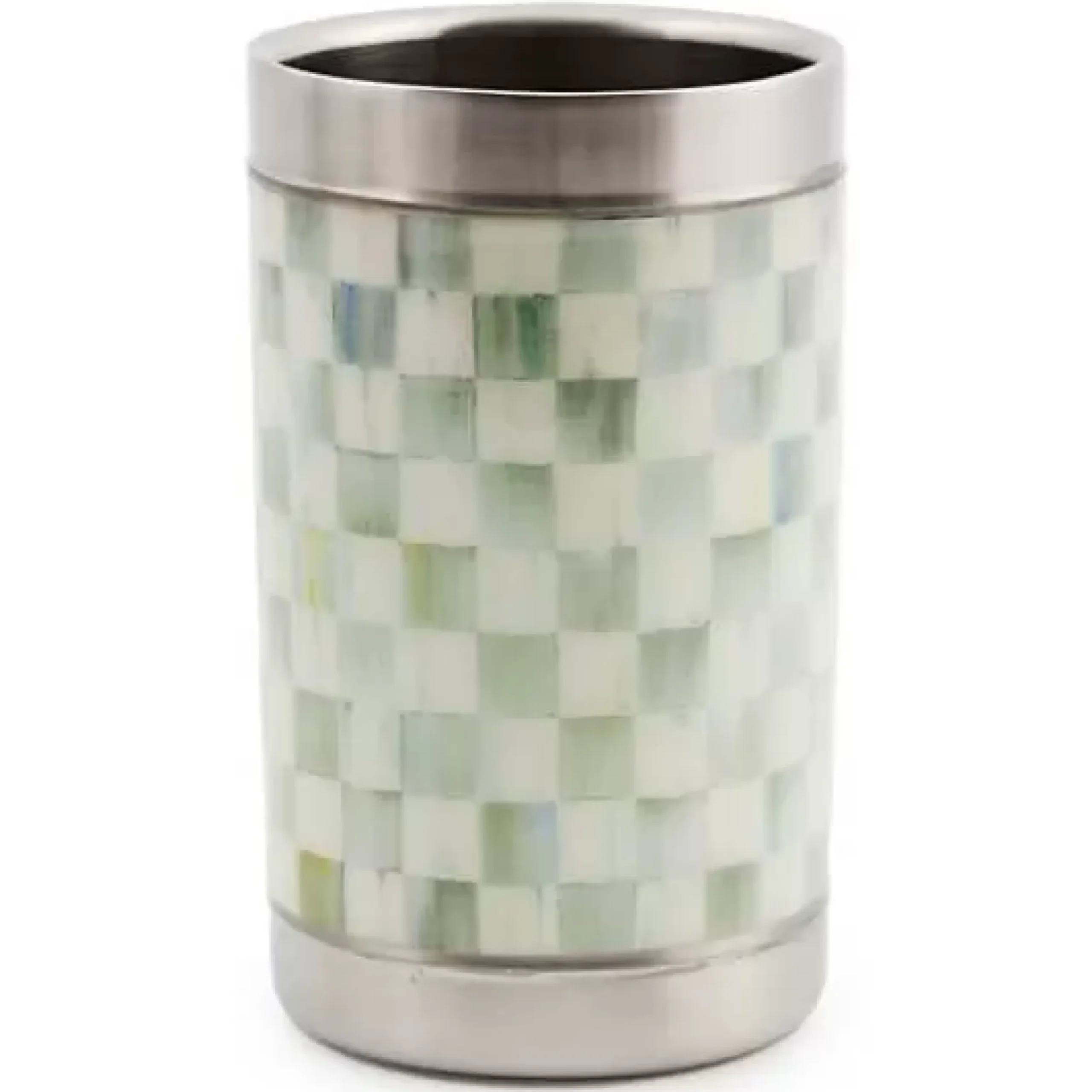 MacKenzie-Childs Sterling Check 3260 Wine Cooler< Fall Entertaining|Bar Entertaining