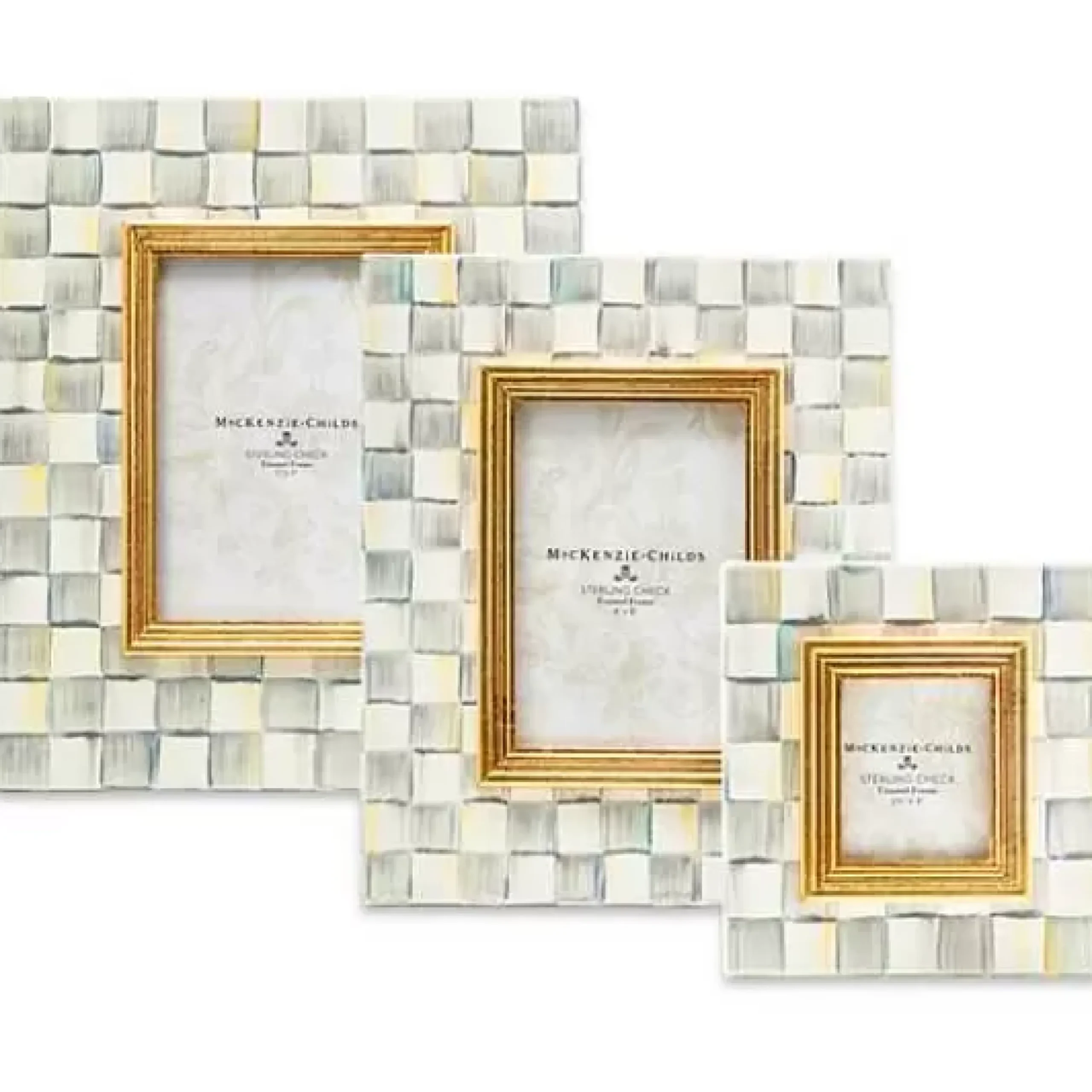 MacKenzie-Childs Sterling Check 4 x 6 Frame< Room Accents