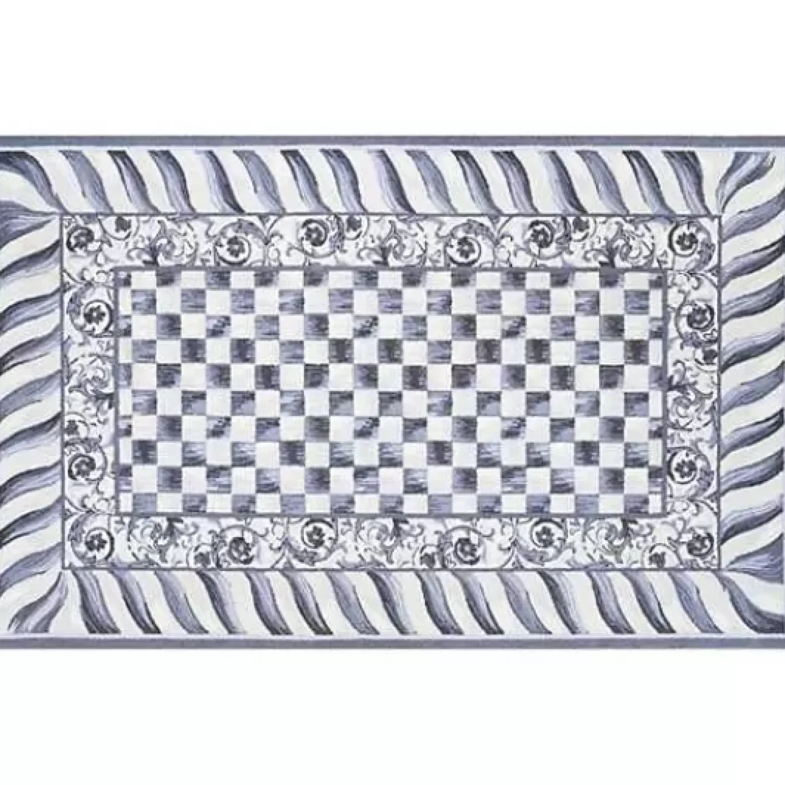 MacKenzie-Childs Sterling Check 5' x 8' Rug< Rugs