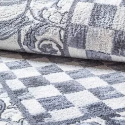 MacKenzie-Childs Sterling Check 5' x 8' Rug< Rugs